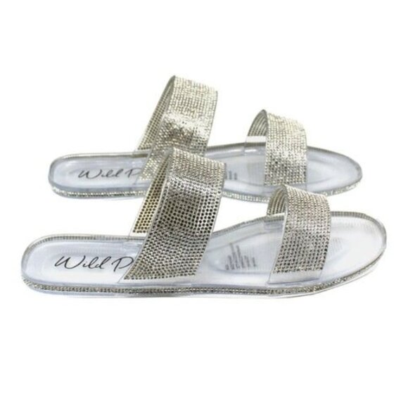 Juba Womens Embellished Pool Side Jelly Sandals - Picture 1 of 8